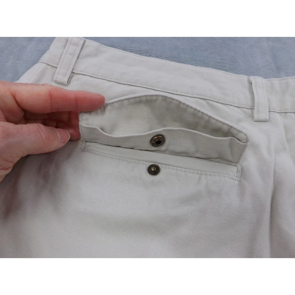 Chaps Cargo‎ Shorts Men's Size 40 Ivory/Cream 100% Cotton